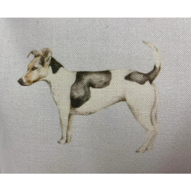 Textile 16" Square Pillow Decorated With Regal Scotties, Dachshunds, Jack Russells & Various Other Dog Breeds- Made in Uk. For Sale - Image 7 of 13