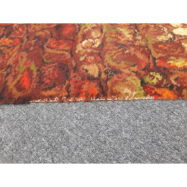 English Flower Power Rug, 1970s For Sale - Image 6 of 13