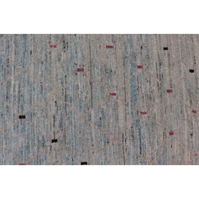 Textile Modern Afghanistan Rug With All-Over Modern Pattern 5'10 X 9'2 For Sale - Image 7 of 14