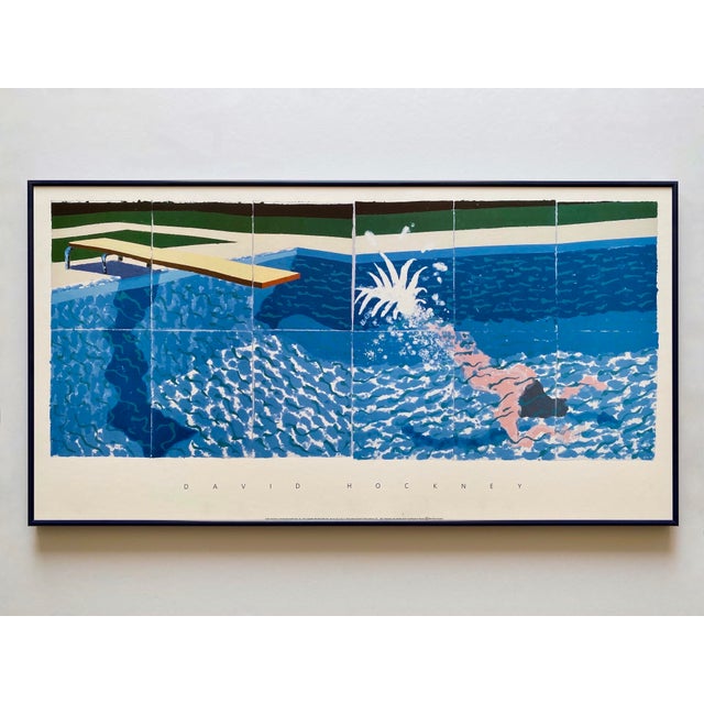 David Hockney Vintage 1994 Lithograph Print Framed Large Pop Art Poster " Le Plongeur ( Paper Pool 18 ) " 1978 For Sale - Image 18 of 18
