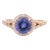 18k Rose Gold Brilliant Tanzanite Ring Size 7 (All Sizes Available) For Sale