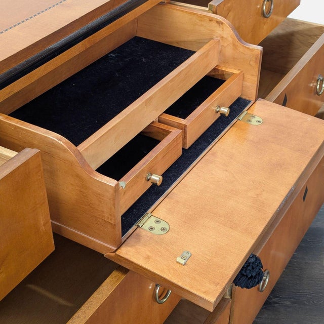 1970s National Mt. Airy 7-Drawer Dresser With Black Accents For Sale - Image 11 of 11