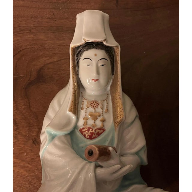19th Century Japanese Meiji Porcelain Figure of a Goddess or Guanyin For Sale - Image 11 of 13