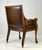 Pair of Theodore Alexander Regency Style Carved Lion & Hairy Paw Caster Armchairs in Brown Leather For Sale - Image 12 of 17
