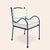 Metal Panarea Armchair in White & Taupe Upholstery by Ceraudo For Sale - Image 7 of 7