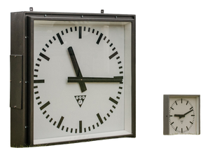 Huge Light-Up Station Clock by Pragotron, 1960s