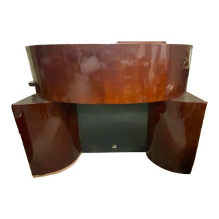 1940s Art Deco Mahogany Fireplace Mantel For Sale