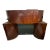 1940s Art Deco Mahogany Fireplace Mantel For Sale