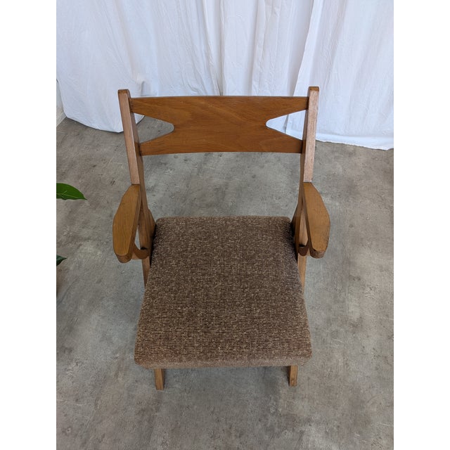 Scandinavian Style Fabric Arcmhair, Former Yugoslavia, 1970s For Sale - Image 13 of 15