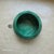 Vintage Art Deco Green Monochrome Glazed Porcelain Greek Key Bowl For Sale - Image 11 of 12