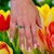 Natural Emerald Diamond Ring Size 6.5 14k Gold 1.95 TCW Certified For Sale - Image 9 of 11
