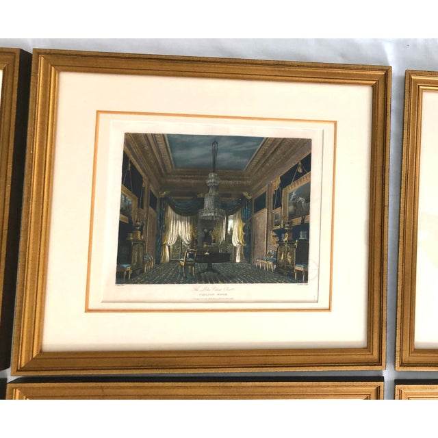 English 1820s Group of 9 "Royal Residences" Aquatint Engravings by W. H. Pyne - Set of 9 For Sale - Image 3 of 11