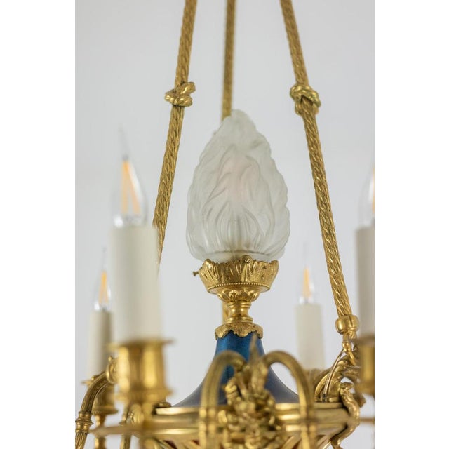 Louis XVI Style Chandelier in Gilded Bronze, 1900s For Sale - Image 11 of 17