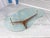 Brown 1960s Mid-Century Modern Freeform Glass Coffee Table With Walnut and Brass Base For Sale - Image 8 of 14