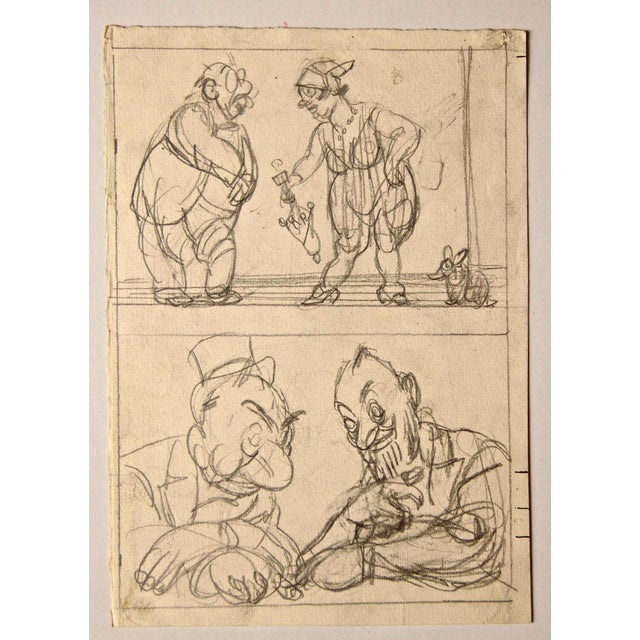 Pencil drawing on paper. Not signed. Good condition. This piece is attributed to the mentioned designer/maker. It has no...
