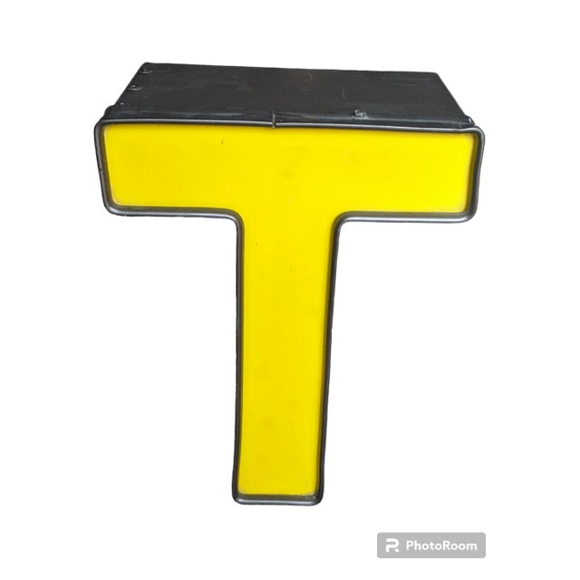 ** Price Offered Includes the Cost for UPS to Fragile Pack your Item Vintage Mid Century Marquee Sign Letter T that used...