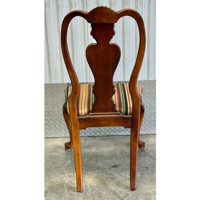 Queen Anne Vintage Solid Cherry Queen Anne Style Dining Chairs by Stanley Furniture “American Craftsman” – Set of 6 For Sale - Image 3 of 11