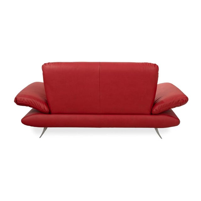 Gavin 107 Vegan Leather Rossini Two-Seater Red Manual Function Sofa from Koinor For Sale - Image 11 of 13