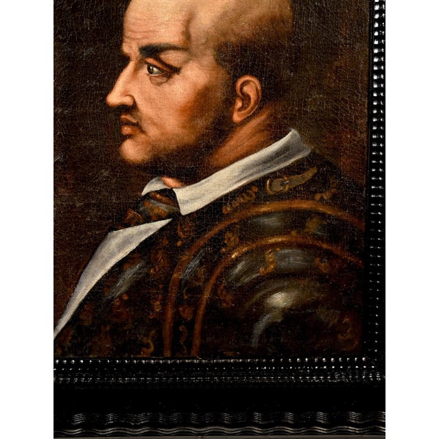 Tuscan Artist, Portrait of Soldier Niccolò Orsini, 1580, Oil on Canvas For Sale - Image 8 of 14