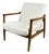 GFM-64 Armchair in White Ivory Bouclé from Edmund Homa, 1970s For Sale