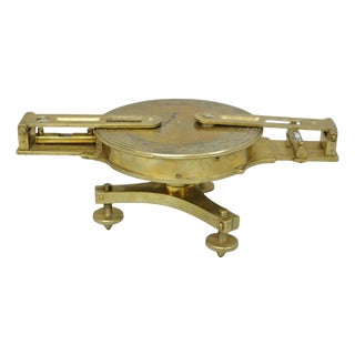 Vintage Victorian Ash & Son Makers Brass Maritime Ship Compass Birmingham Cover For Sale