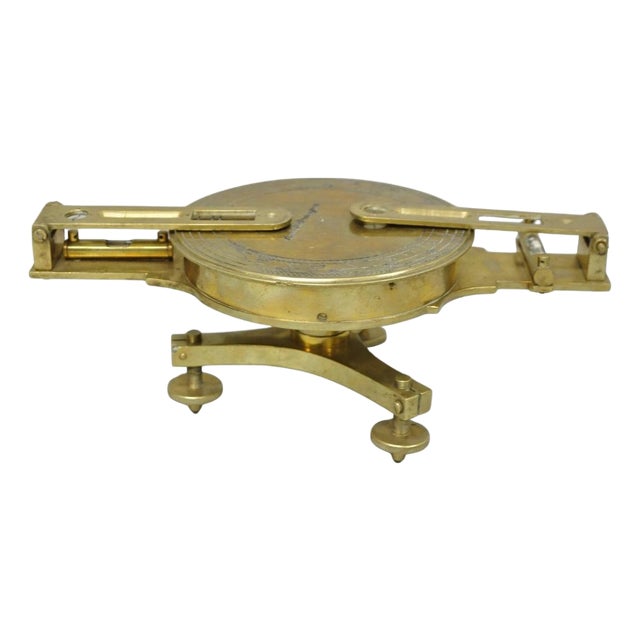 Vintage Victorian Ash & Son Makers Brass Maritime Ship Compass Birmingham Cover For Sale