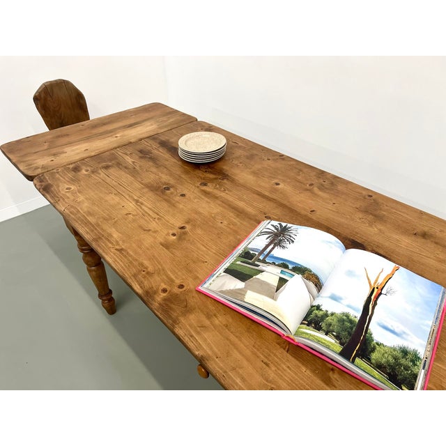Pine Farm Dining Table, 1970s For Sale - Image 4 of 18