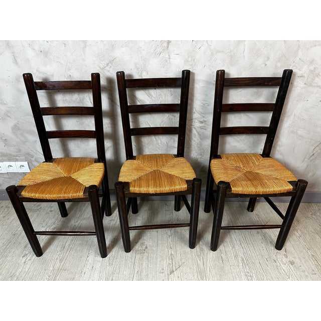 Vintage Chairs in Solid Wood, 1960, Set of 6 For Sale - Image 12 of 15