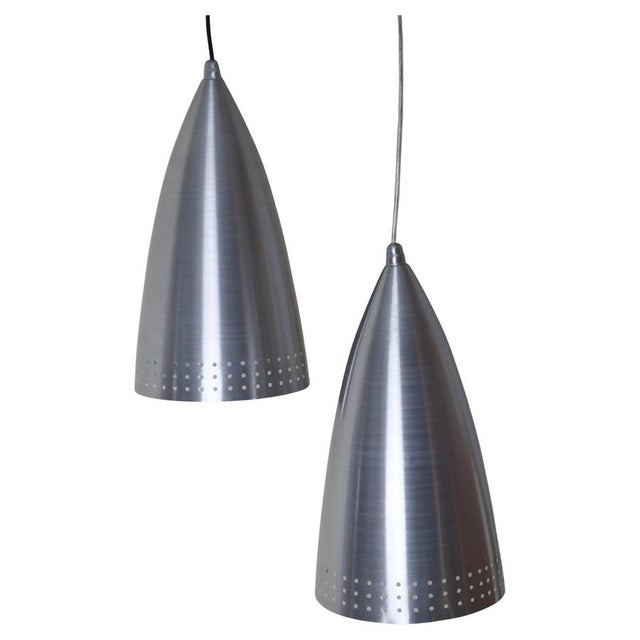 Mid-Century Italian Aluminum Cone Pendant Lights by Ideal Light, 1990s, Set of 2 For Sale - Image 18 of 18