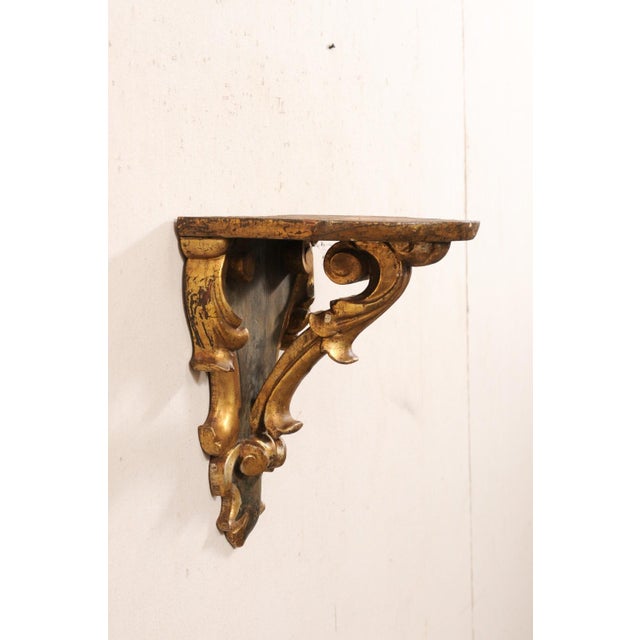 Mid 20th Century Mid 20th Century Italian Gilt-Wood Wall Bracket For Sale - Image 5 of 9