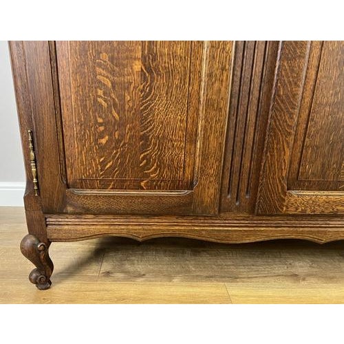 Wood Vintage French Louis XVI Style Wardrobe in Oak For Sale - Image 7 of 13