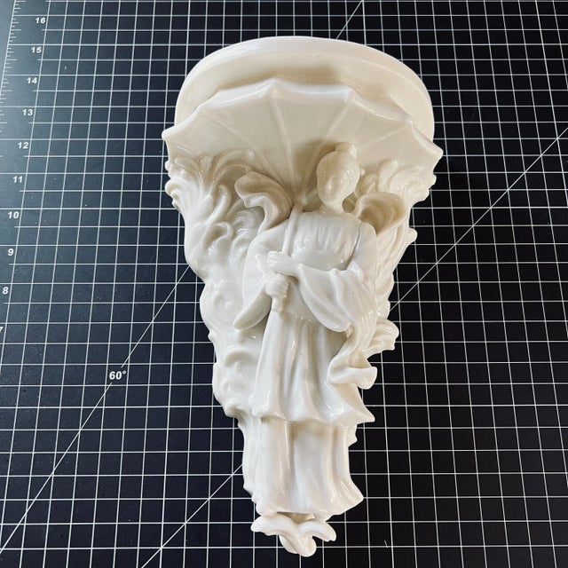 Vintage Italian Blanc De Chine Porcelain Wall Shelf For Sale In New York - Image 6 of 7