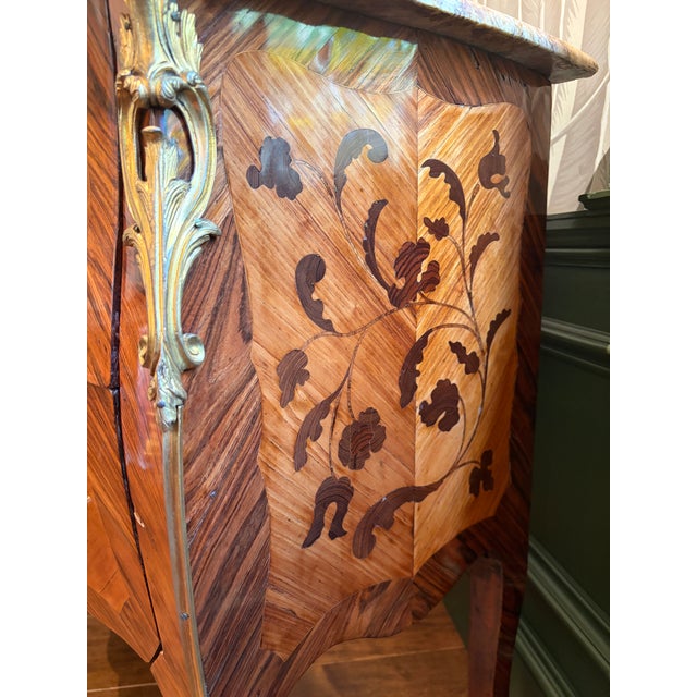 Mid 18th Century Louis XV Marquetry and Parquetry Commode, Stamped C. Wolff Jme For Sale - Image 10 of 13