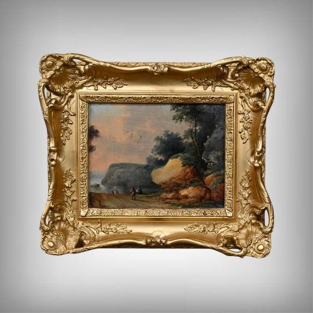 After Jean Pillement, Path Opening Onto the Sea, Oil on Panel, Late 19th Century For Sale - Image 17 of 17