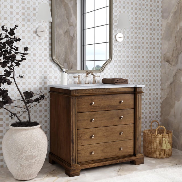 The Hanson 36" Single Bathroom Vanity Set brings both warmth and function to your bathroom, making it the perfect choice...