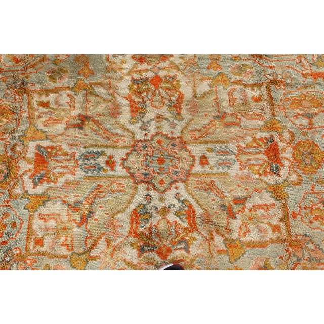 1900 - 1909 Antique Turkish Oushak Rug For Sale - Image 5 of 8