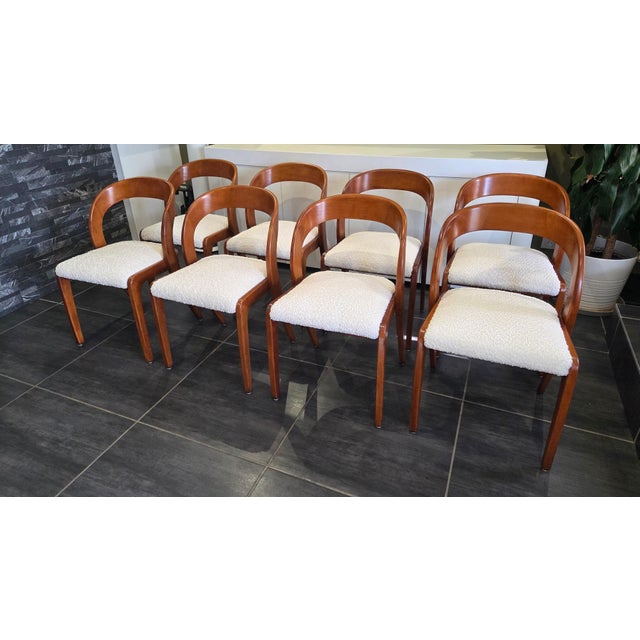 1970s Vintage Gondola Chairs from Baumann, France, 1970s, Set of 8 For Sale - Image 5 of 18