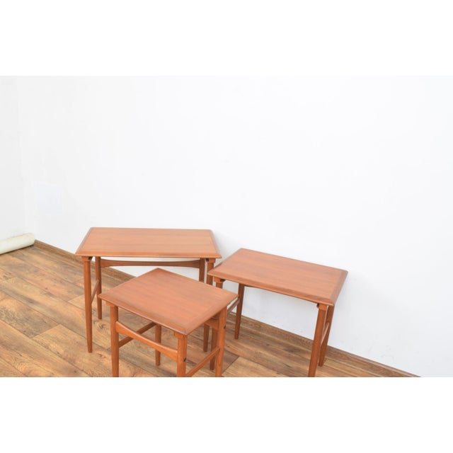 Mid-Century Danish Teak Nesting Tables, 1960s, Set of 3 For Sale - Image 10 of 13