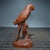 Brown Hand-Carved Boxwood Parrot Figurine on Wooden Base - Asian Sculpture For Sale - Image 8 of 9