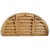 Vintage original large teak wood arched slatted vent from India. Original iron strap detail. Unique architectural piece...
