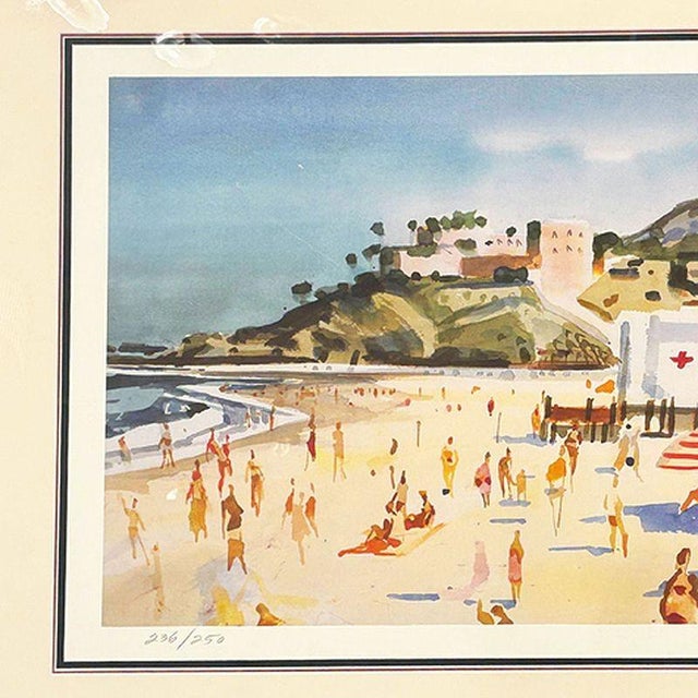 Impressionist Milford Zornes "Main Beach Laguna" Lithograph Limited 236 of 250 Signed, Framed For Sale - Image 3 of 8