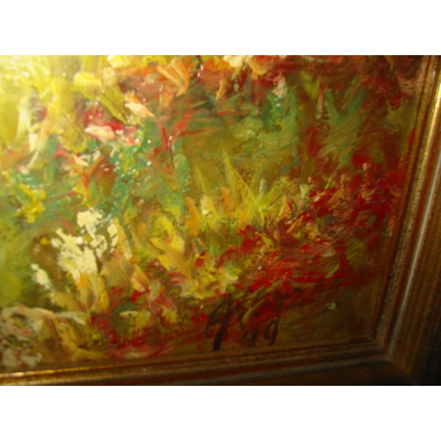 Late 20th Century Continental Landscape Titled Sheppard Signed Oil on Canvas For Sale - Image 13 of 14