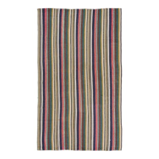 Vintage Chaput Kilim Wool Rug With Multicolor Stripes by Rug & Kilim, 1950-1959 For Sale