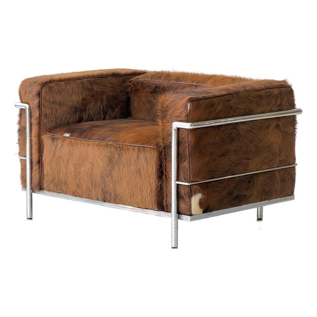 1970s Lc3 Grand Modele Armchair by Le Corbusier for Cassina in Cowhide For Sale
