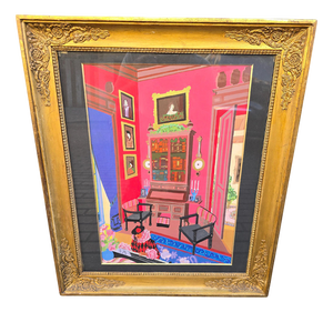 A. Tilman, Clown Playing the Piano, 1980, Watercolor, Framed
