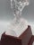 Maroon Crystal Glass Golfer on Wooden Base from Sevres France For Sale - Image 8 of 18