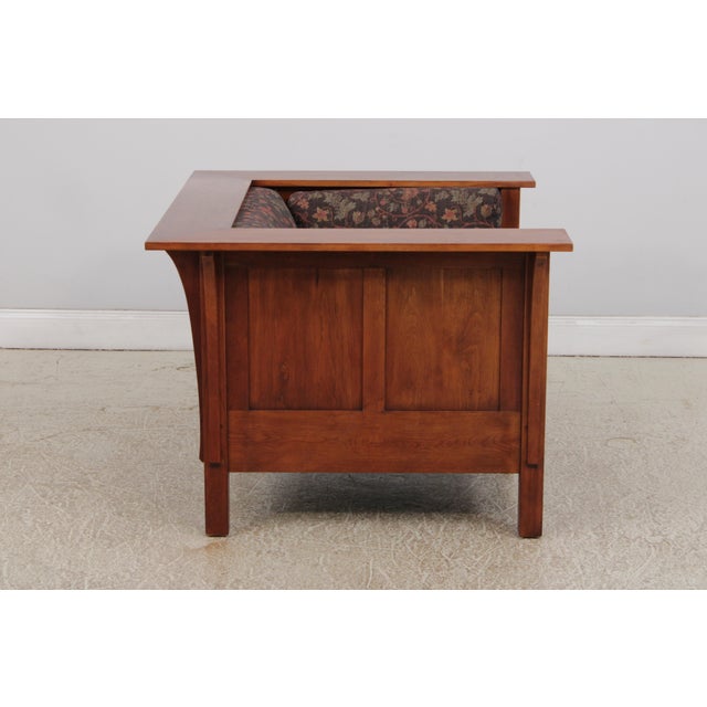 Stickley Mission Style Cherry Cube Prairie Chair For Sale In Philadelphia - Image 6 of 18