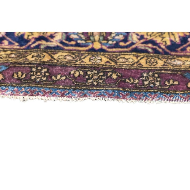 Teal Antique Mohtasham Kashan Rug 4' x 6'10'' For Sale - Image 8 of 12