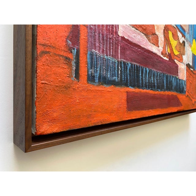 Matisse Style Vintage Mid Century Modernist " Bedroom, Afternoon Napping " Framed Original Post-Impressionist Impasto Oil Painting on Linen For Sale - Image 10 of 18