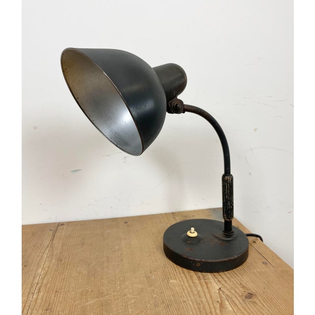 Black Industrial Table Lamp from Siemens, 1930s For Sale - Image 11 of 16